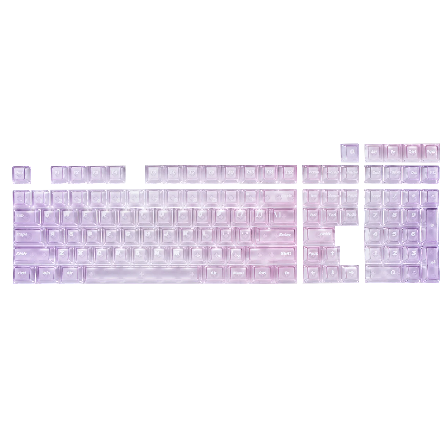 Aurora Purple-Pink Gradient Keycap Set - 115 Keys